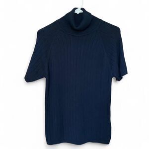 Navy blue Vittadini turtleneck short sleeve sweater  size XL